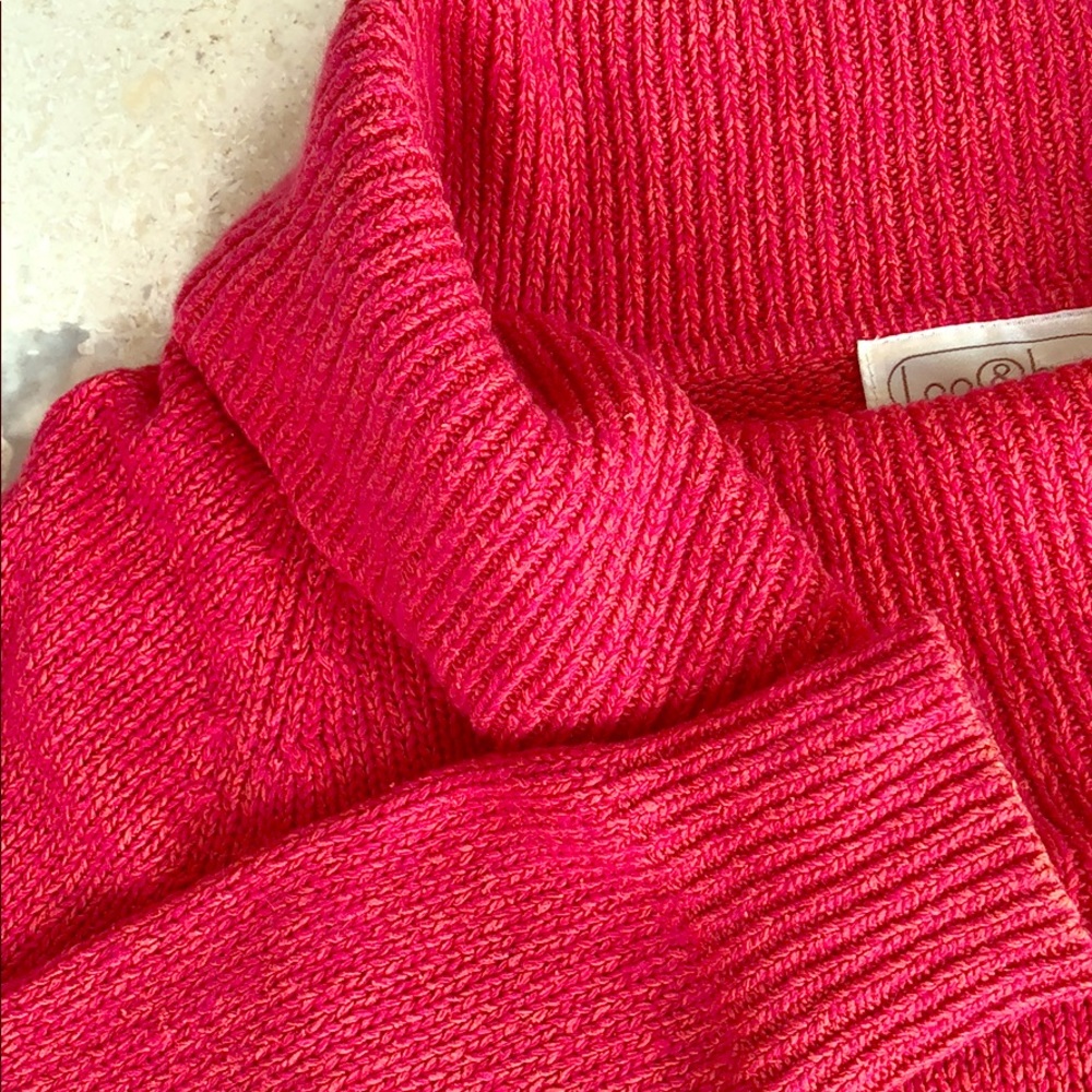 Silk and angora cowl neck sweater
